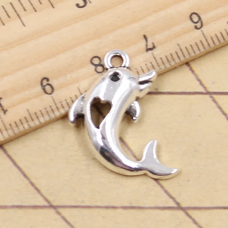 20pcs Charms Sea Dolphin Heart Cut 26x21mm Tibetan Silver Color Pendants Crafts Making Findings Handmade Antique DIY Jewelry
20pcs Charms Sea Dolphin Heart Cut 26x21mm Tibetan Silver Color Pendants Crafts Making Findings Handmade Antique DIY Jewelry