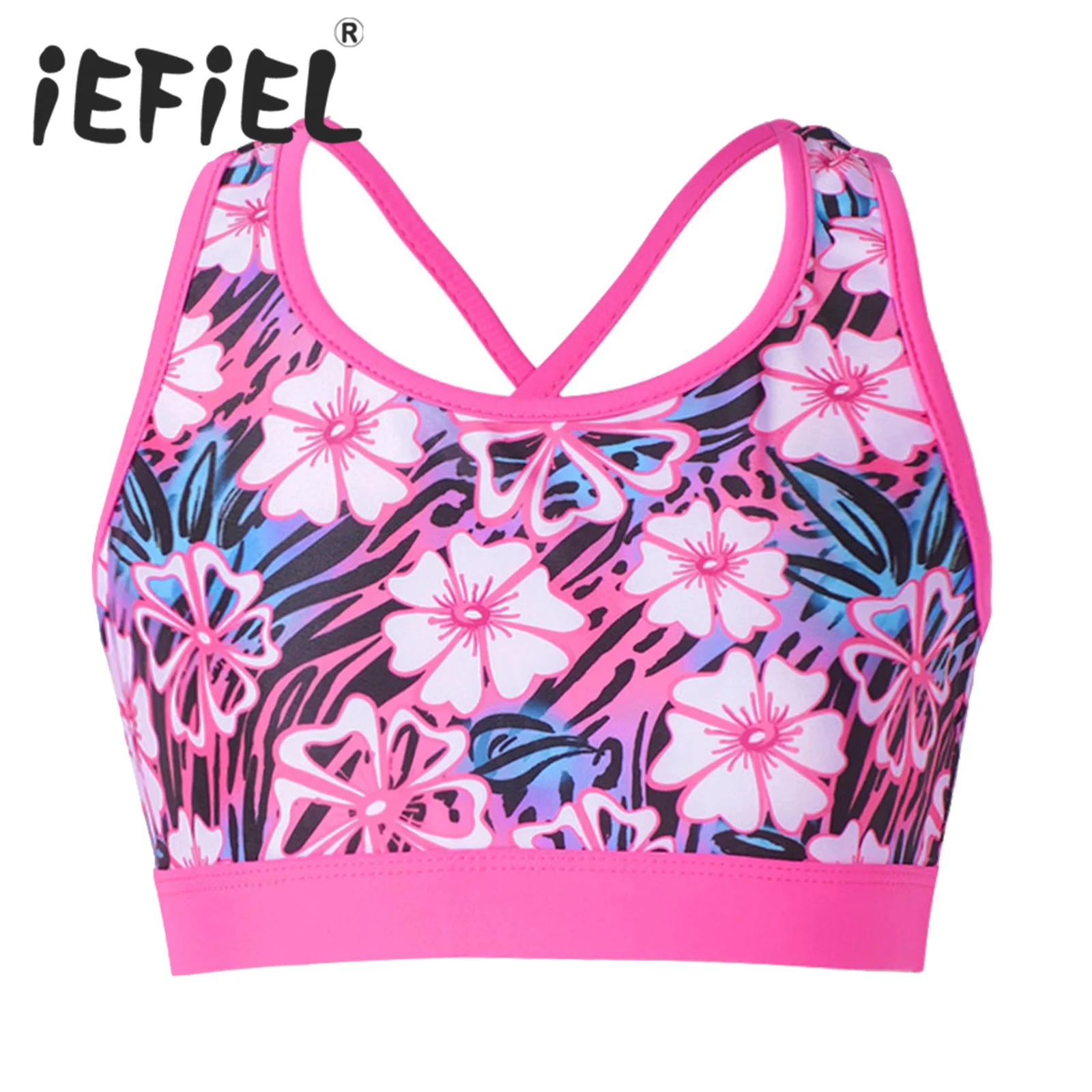 Kids Girls Sports Crop Tops Floral Printed Swimwear U Neck Strappy Back Swim Top for Beachwear Pool Bathing Swimming Holiday
Kids Girls Sports Crop Tops Floral Printed Swimwear U Neck Strappy Back Swim Top for Beachwear Pool Bathing Swimming Holiday