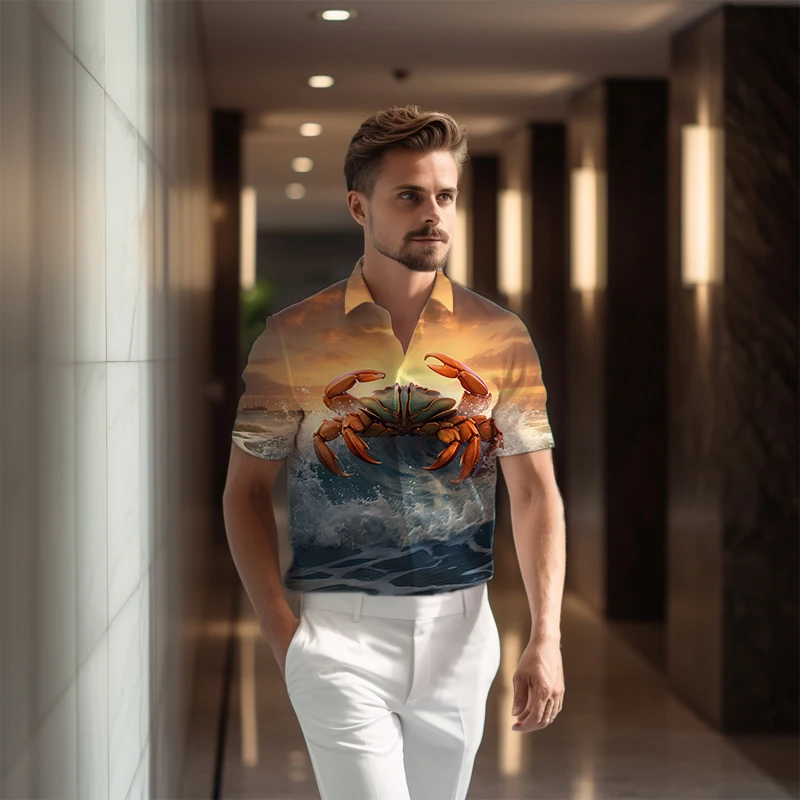2023 New Loose Casual Men's Short Sleeve Shirt Beach Crab 3d Printed Shirt Outdoor Fashion Shirt Plus Size Men's Tops
2023 New Loose Casual Men's Short Sleeve Shirt Beach Crab 3d Printed Shirt Outdoor Fashion Shirt Plus Size Men's Tops