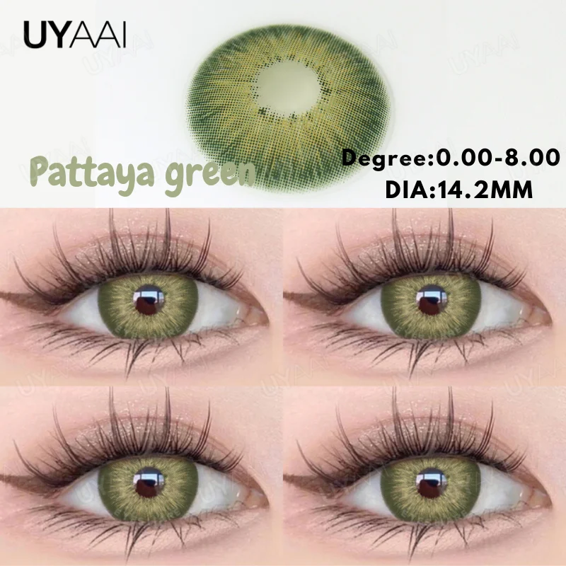 UYAAI Color Contact Lenses with Prescription Natural Green Lenses with Degree Korean Beauty Pupils Big Eyes Lens Free Shipping
UYAAI Color Contact Lenses with Prescription Natural Green Lenses with Degree Korean Beauty Pupils Big Eyes Lens Free Shipping
