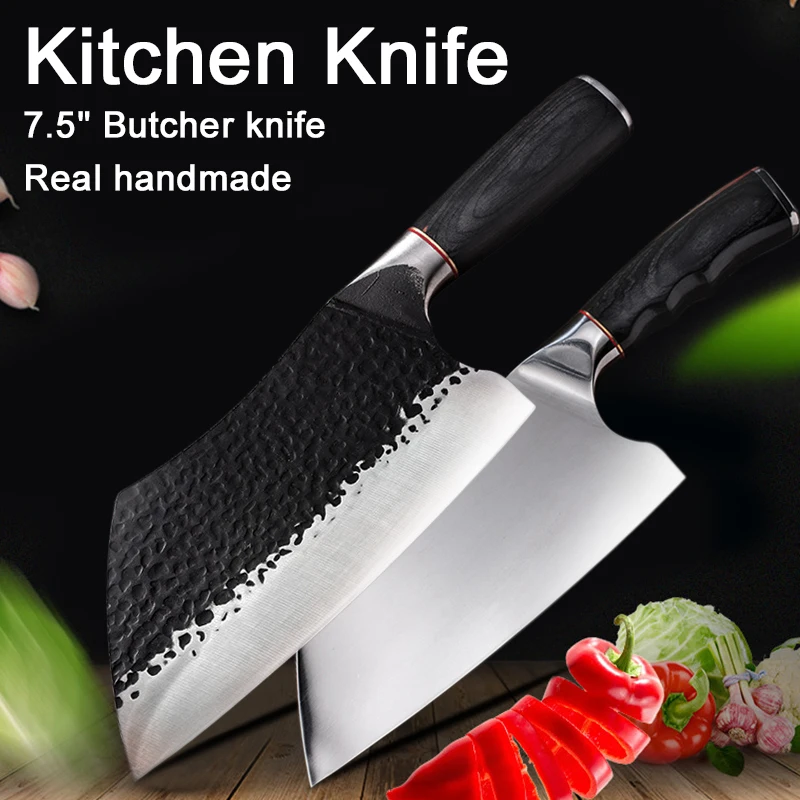 Forged Stainless Steel Chinese Kitchen Knife for Meat Bone Fish Vegetables Butcher Knife Slicing Cleaver Chef Knife
Forged Stainless Steel Chinese Kitchen Knife for Meat Bone Fish Vegetables Butcher Knife Slicing Cleaver Chef Knife