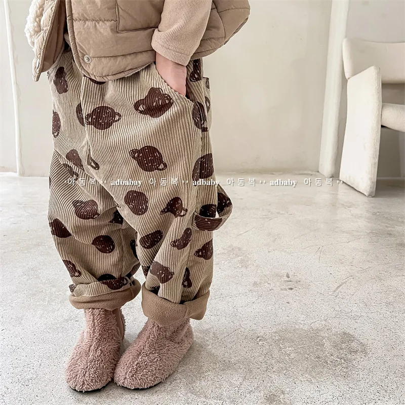 Children's Winter Corduroy Pants Fleece-Lined Warm Fashion Baby Girls Thick Clothes Boys Clothing Kids Cotton-Padded Trousers 
Children's Winter Corduroy Pants Fleece-Lined Warm Fashion Baby Girls Thick Clothes Boys Clothing Kids Cotton-Padded Trousers