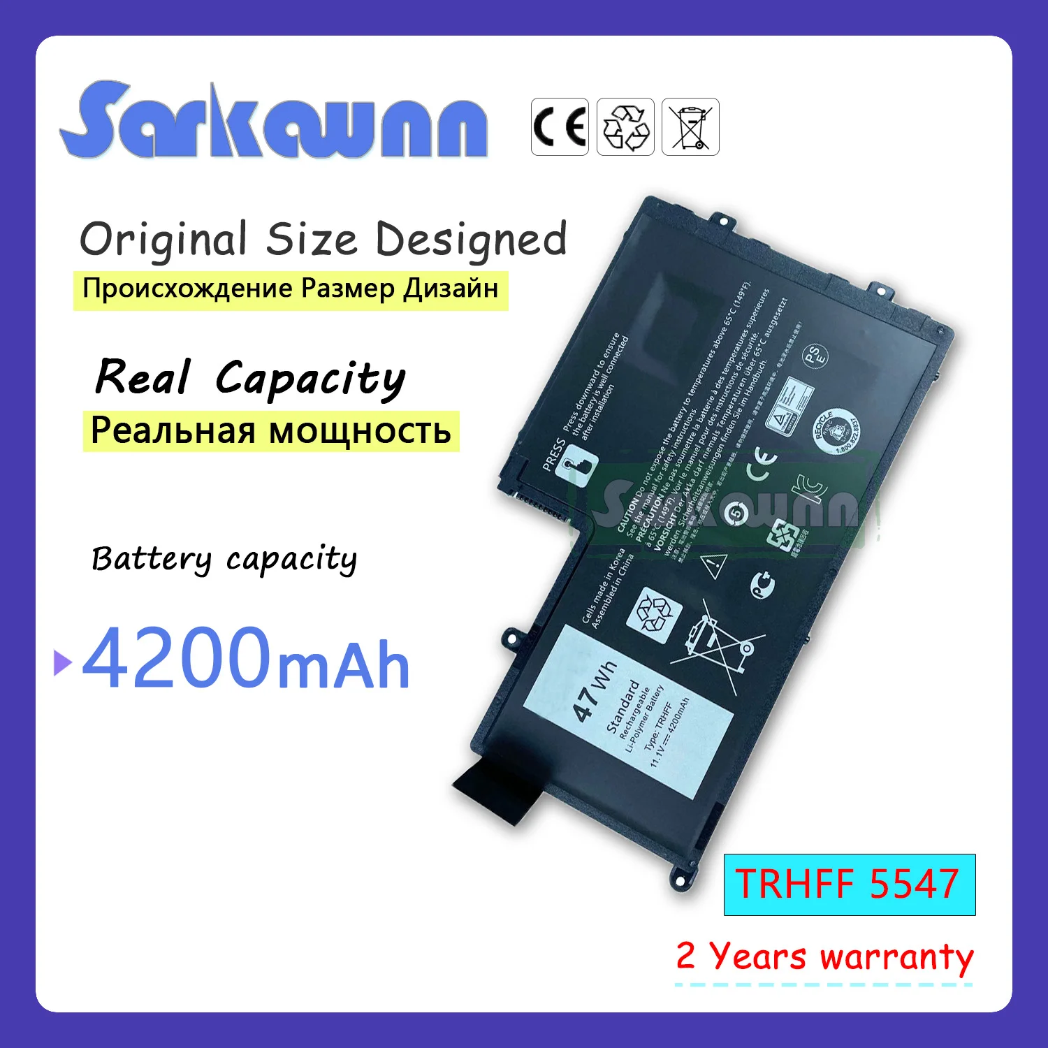 Аккумулятор Sarkawnn TRHFF P39F P49G 43WH для ноутбука Dell Inspiron 15 5445 5447 5448 5545 5547 5548 Latitude 14-3450 15-3550 0PD19 1
Аккумулятор Sarkawnn TRHFF P39F P49G 43WH для ноутбука Dell Inspiron 15 5445 5447 5448 5545 5547 5548 Latitude 14-3450 15-3550 0PD19 1