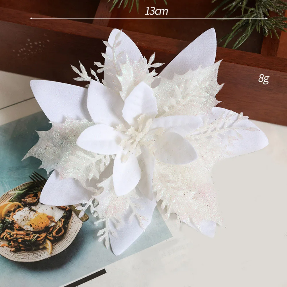 Christmas Decorative Flowers Poinsettia Glitter Flower Hanging Christmas Ornaments Xmas Party Tree Decoration Room Decor
Christmas Decorative Flowers Poinsettia Glitter Flower Hanging Christmas Ornaments Xmas Party Tree Decoration Room Decor