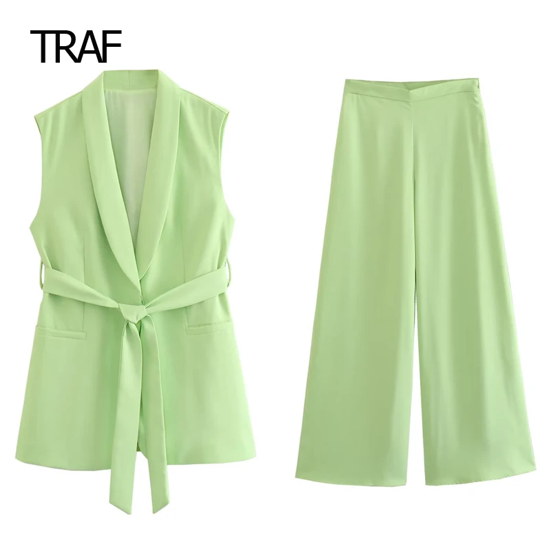 TRAF High Waist Wide Leg Pants Women Green Baggy Summer Female Trousers Elegant Women's Pantalona Pants 2023 New Harem Pants
TRAF High Waist Wide Leg Pants Women Green Baggy Summer Female Trousers Elegant Women's Pantalona Pants 2023 New Harem Pants