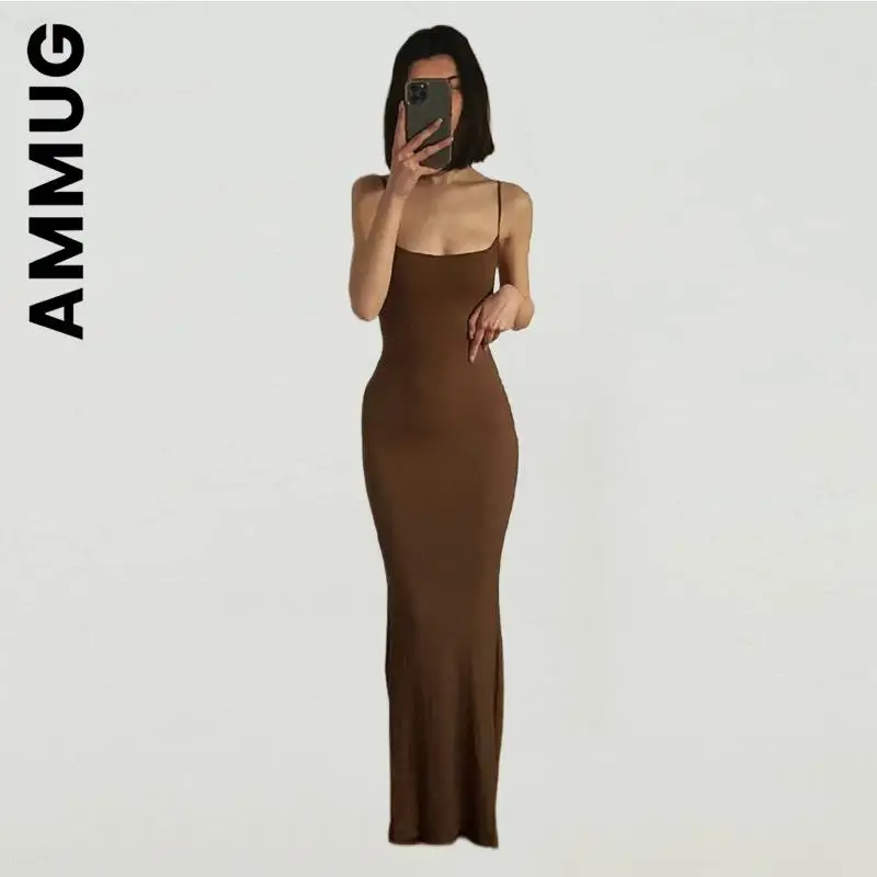 Ammug Women Dress New Lazy Ladies Dress Strap Backless Long Maxi Dresses Elastic Holiday Female Dresses Woman Vestidos
Ammug Women Dress New Lazy Ladies Dress Strap Backless Long Maxi Dresses Elastic Holiday Female Dresses Woman Vestidos