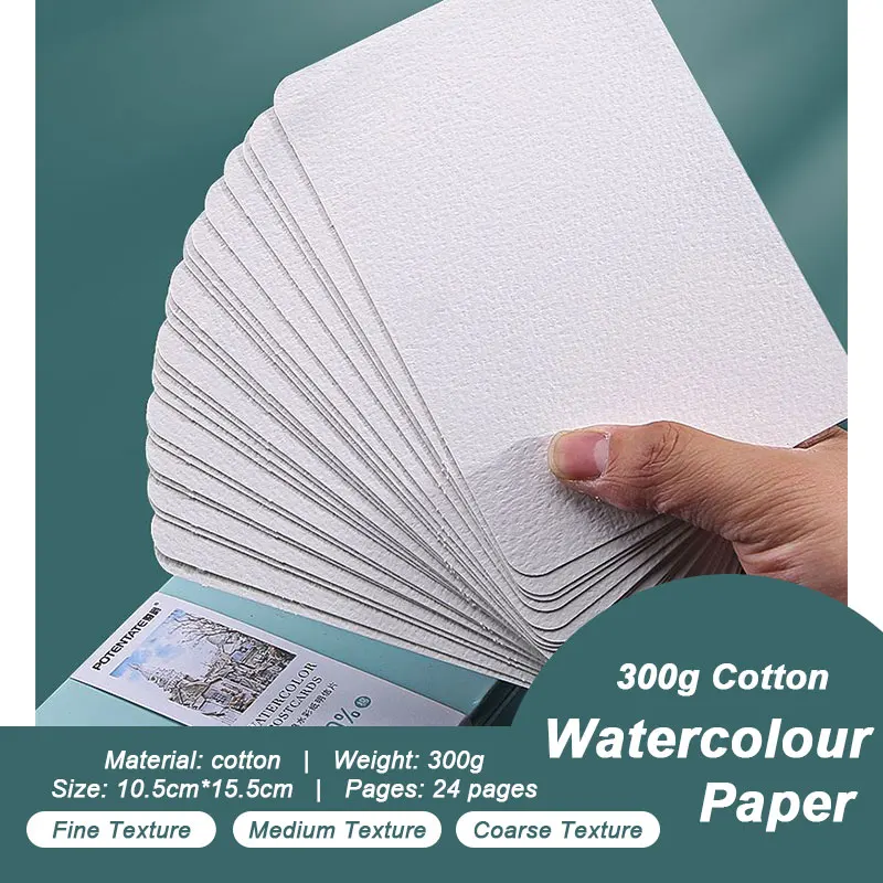 24 Sheets Portable Watercolour Paper Travel Colouring Sketching Drawing Paper 300g Cotton Artist Professional Paper Art Supplies
24 Sheets Portable Watercolour Paper Travel Colouring Sketching Drawing Paper 300g Cotton Artist Professional Paper Art Supplies