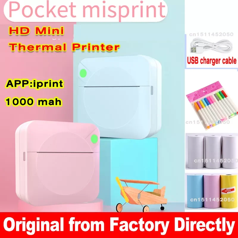 New BT Wireless HD Mini Thermal Printer Portable Mobile Printer 200dpi for Photo Picture Printing Receipt Label Sticker
New BT Wireless HD Mini Thermal Printer Portable Mobile Printer 200dpi for Photo Picture Printing Receipt Label Sticker