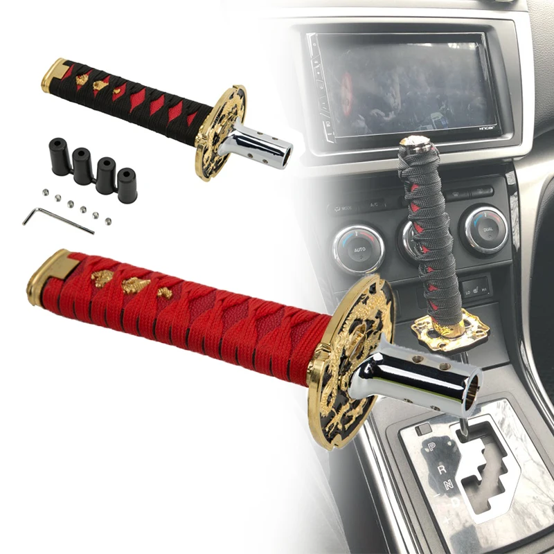 Car-Styling Universal Manual Gear Shift Lever Samurai Sword Style Shift Knob Aluminum Katana Transmission Shifter Stick
Car-Styling Universal Manual Gear Shift Lever Samurai Sword Style Shift Knob Aluminum Katana Transmission Shifter Stick