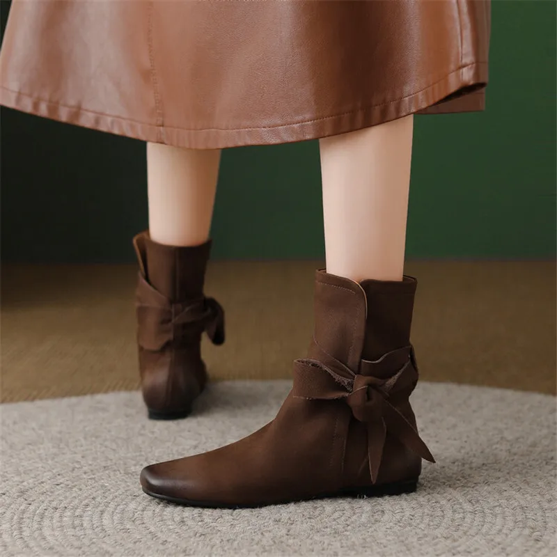 New Autumn Ankle Boots Fashion Boots Women Shoes Square Toe Boots Casual Flat Shoes Boots for Women Vintage Bowknot Short Boots
New Autumn Ankle Boots Fashion Boots Women Shoes Square Toe Boots Casual Flat Shoes Boots for Women Vintage Bowknot Short Boots
