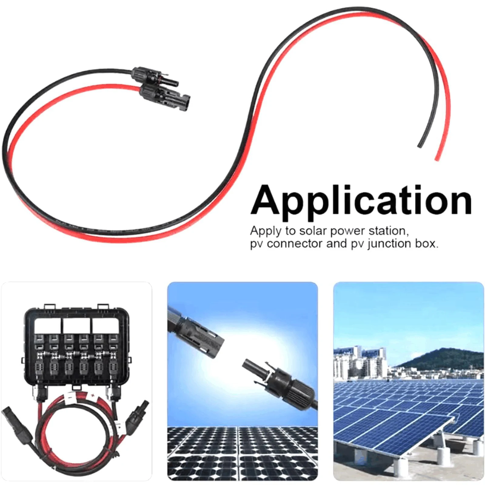Cable Solar Extension Cord 6 Mm² Waterproof Weatherproof Dustproof Photovoltaic Tinned Copper Core+PP Outdoors
Cable Solar Extension Cord 6 Mm² Waterproof Weatherproof Dustproof Photovoltaic Tinned Copper Core+PP Outdoors