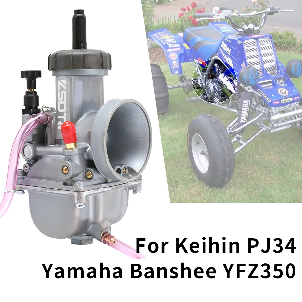 

PJ34 Carburetor For Keihin Pj 34mm 200-300cc Carb Yamaha Banshee YFZ350 TRX250R CR250 Blaster YFS200 Motorcycle Carburateur