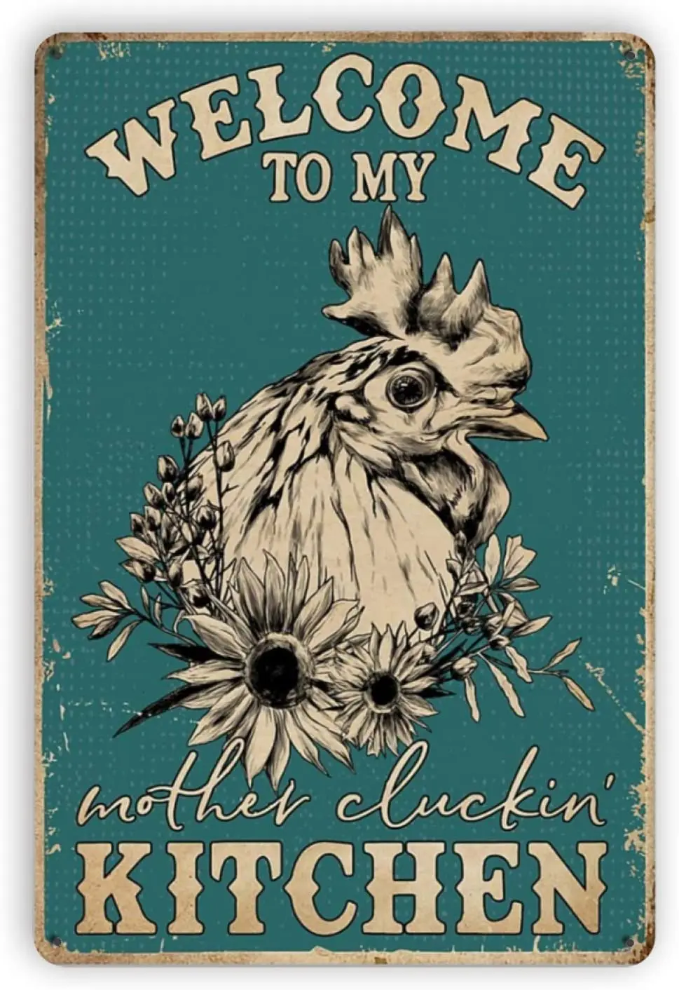 Welcome to My Mother Cluckin Kitchen Vintage Tin Signs, Retro Metal Sign Wall Plaque Decor Funny Gifts for Bar Restaurant Home
Welcome to My Mother Cluckin Kitchen Vintage Tin Signs, Retro Metal Sign Wall Plaque Decor Funny Gifts for Bar Restaurant Home