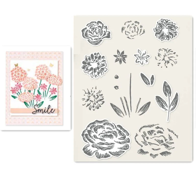 BRUSHED BOUQUET Metal Cutting Dies And Silicone Stamps For DIY Scrapbook Diary Decoration Embossing Template Christmas New 2023
BRUSHED BOUQUET Metal Cutting Dies And Silicone Stamps For DIY Scrapbook Diary Decoration Embossing Template Christmas New 2023
