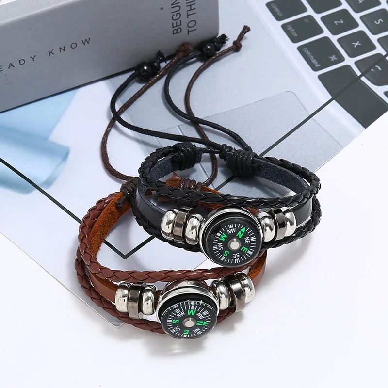 2022 New PU Leather Compass Bracelet Waterproof Luminous Tactical Wrist Compass Outdoor Adventure Survival Bracelet Tools
2022 New PU Leather Compass Bracelet Waterproof Luminous Tactical Wrist Compass Outdoor Adventure Survival Bracelet Tools