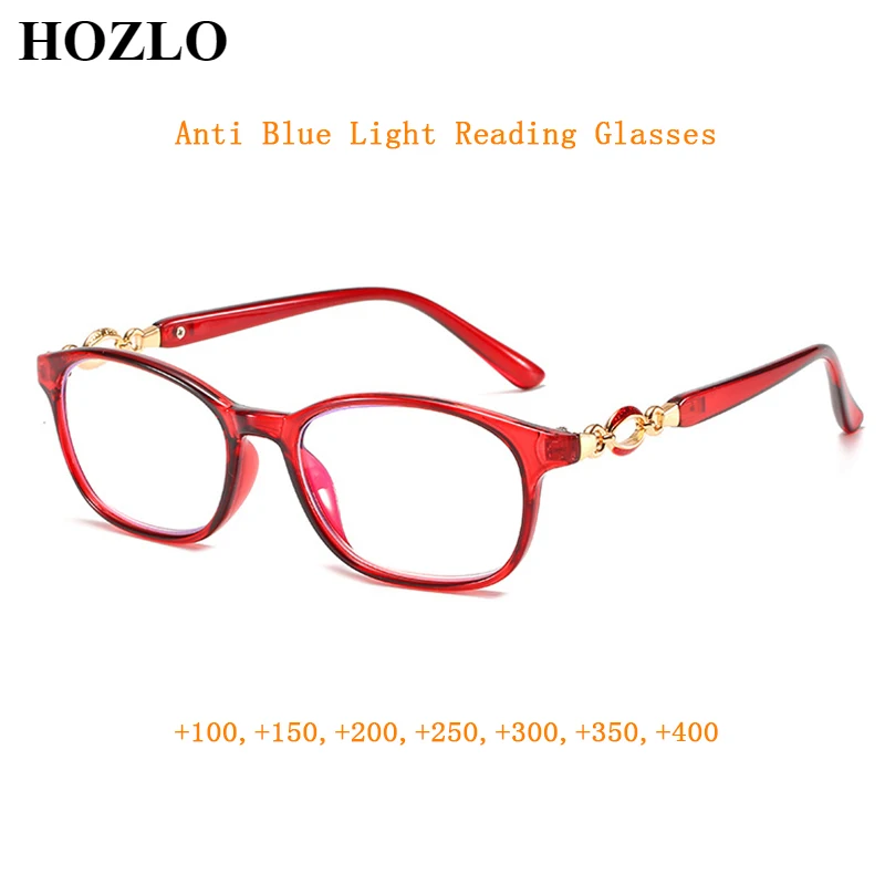 

Fashion Women Anti Blue Ray Reading Glasses Magnifier Female Blue Light Blocking Computer Reader Presbyopia Spectacles +1.0~+4.0