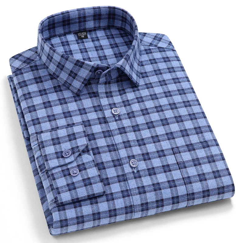 Plaid Shirts Men 100% Cotton Sanding Fabric Men Clothing Warm Long Sleeve Shirt Man Soft AutumN Luxury Shirt Men
Plaid Shirts Men 100% Cotton Sanding Fabric Men Clothing Warm Long Sleeve Shirt Man Soft AutumN Luxury Shirt Men