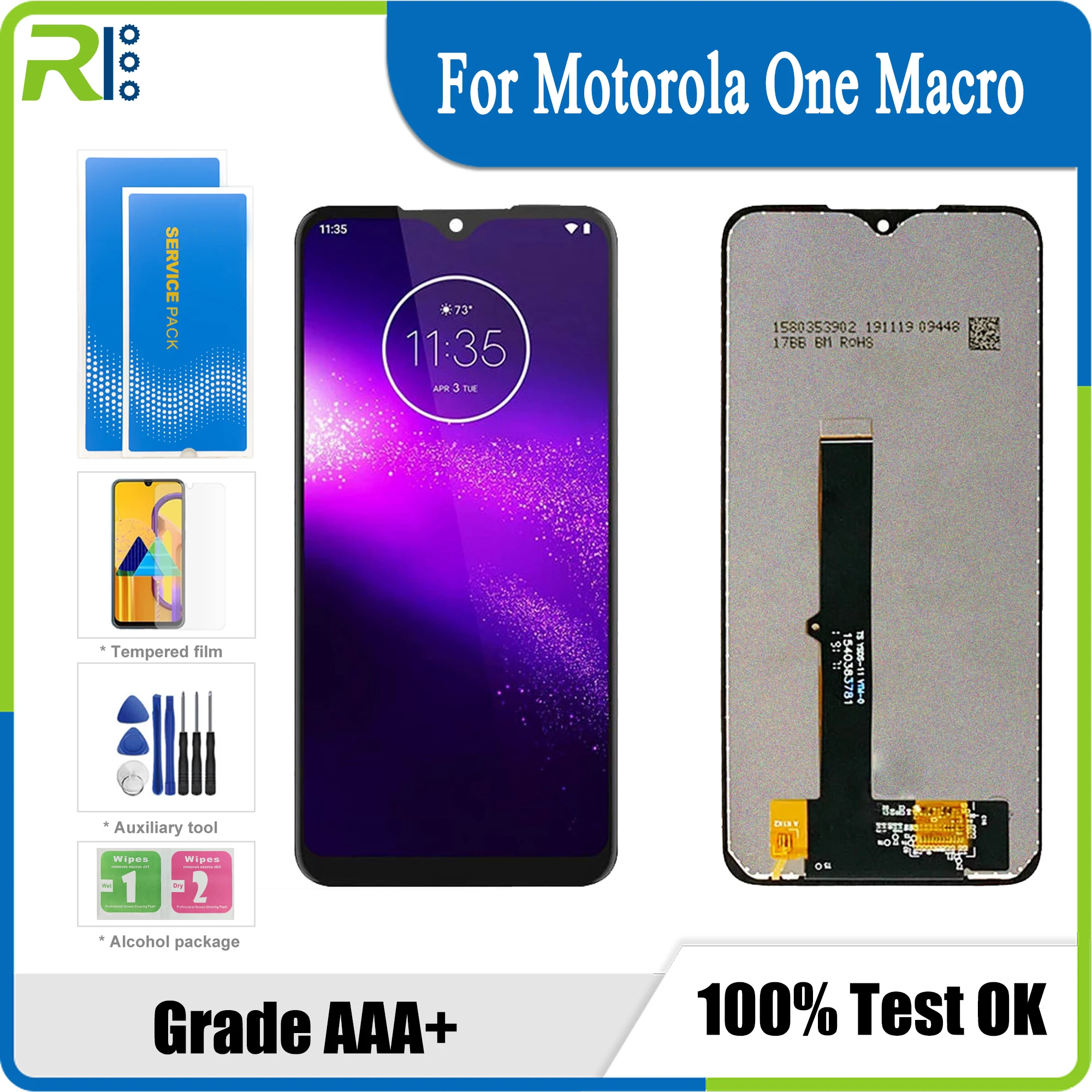 Original For Motorola One Macro LCD Xt2016-2 Display Touch Screen Digitizer Assembly Replacement Part For Moto One Macro Display
Original For Motorola One Macro LCD Xt2016-2 Display Touch Screen Digitizer Assembly Replacement Part For Moto One Macro Display