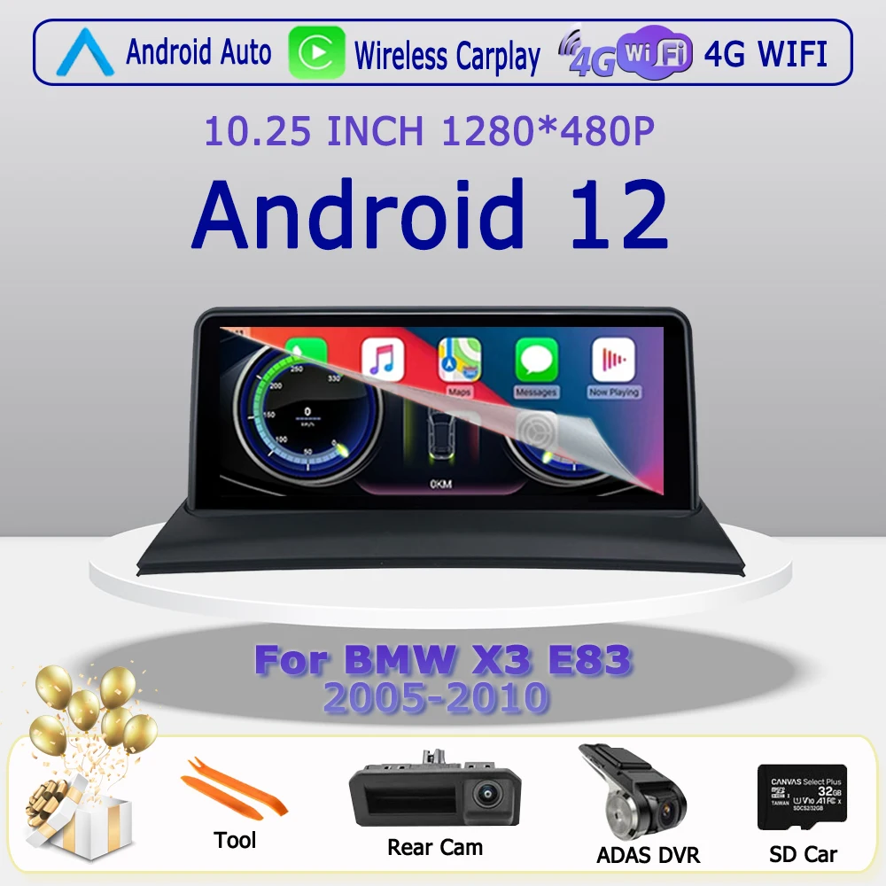 10.25 Inch Android 12 Carplay Auto Radio Car Player Stereo GPS Navigation For BMW X3 E83 2005-2010 Video Multimedia Wifi 4G Lte
10.25 Inch Android 12 Carplay Auto Radio Car Player Stereo GPS Navigation For BMW X3 E83 2005-2010 Video Multimedia Wifi 4G Lte
