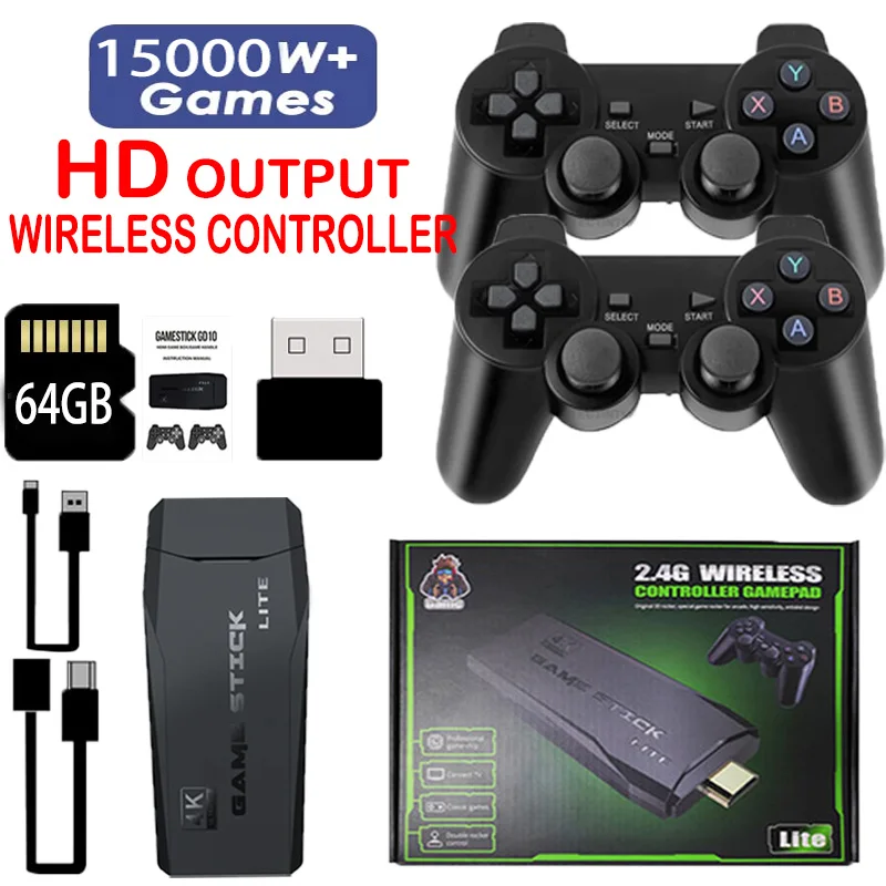 40000 Games 4K HD Video Game Console Stick For PS1/FC/GBA Classic Retro 2.4G Double Wireless Controller TV Game Console
40000 Games 4K HD Video Game Console Stick For PS1/FC/GBA Classic Retro 2.4G Double Wireless Controller TV Game Console