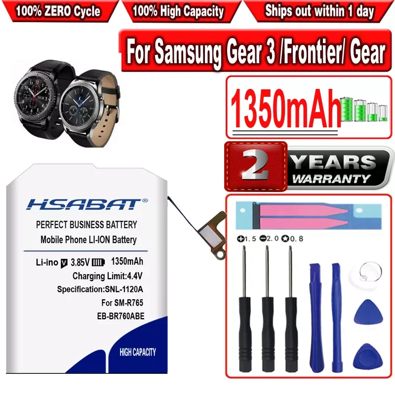 1350mAh EB-BR760ABE Battery for Samsung Gear 3 Frontier Gear S3 Classic SM-R760 SM-R765 SM-R765S SM-R770 Classic
1350mAh EB-BR760ABE Battery for Samsung Gear 3 Frontier Gear S3 Classic SM-R760 SM-R765 SM-R765S SM-R770 Classic