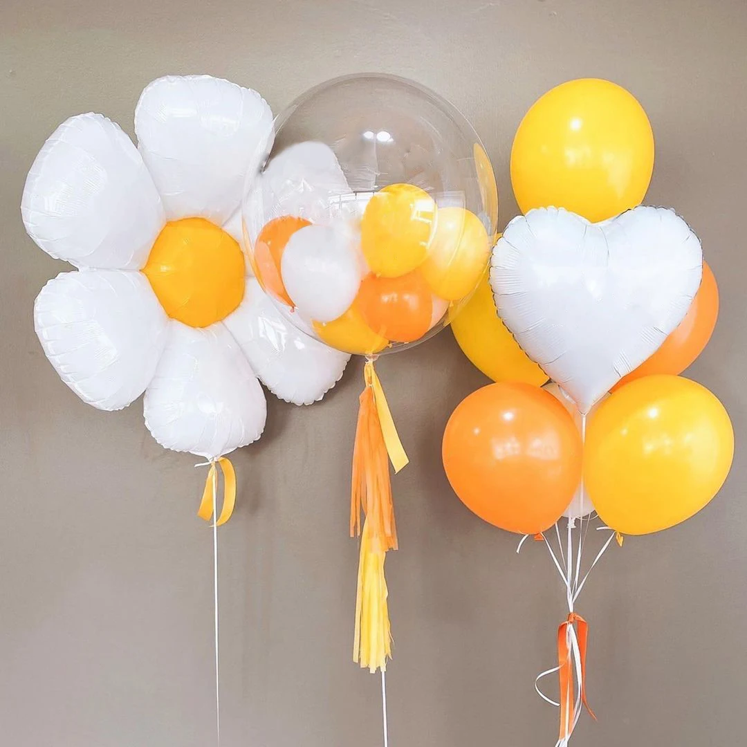 1set Daisy Balloon Kit Baby Shower Decoration Heart Foil Balloon Birthday Anniversary Party Supplies Wedding Decorations
1set Daisy Balloon Kit Baby Shower Decoration Heart Foil Balloon Birthday Anniversary Party Supplies Wedding Decorations