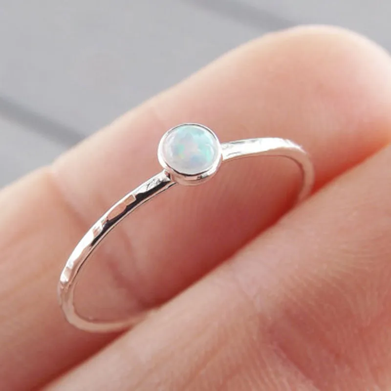 Fashion Round White Fire Opal Rings for Women Thin Small Simple Rings Girls Dainty Rings Bijoux Jewelry Anillos 
Fashion Round White Fire Opal Rings for Women Thin Small Simple Rings Girls Dainty Rings Bijoux Jewelry Anillos
