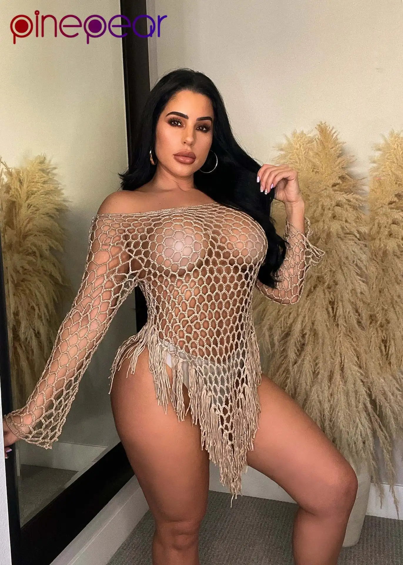 PinePear Crochet Dress Knit Fishnet Beach Cover Up Long Sleeve Tassel Tunic Women Fashion 2024 New Beachwear Swimsuits 6 Colors
PinePear Crochet Dress Knit Fishnet Beach Cover Up Long Sleeve Tassel Tunic Women Fashion 2024 New Beachwear Swimsuits 6 Colors