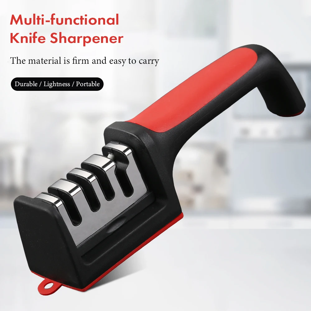 Ручная точилка для ножей, многофункциональный тип, быстрая заточка на 3/4 этапов, кухонные ножи с нескользящей основой, аксессуары, гаджет
Ручная точилка для ножей, многофункциональный тип, быстрая заточка на 3/4 этапов, кухонные ножи с нескользящей основой, аксессуары, гаджет