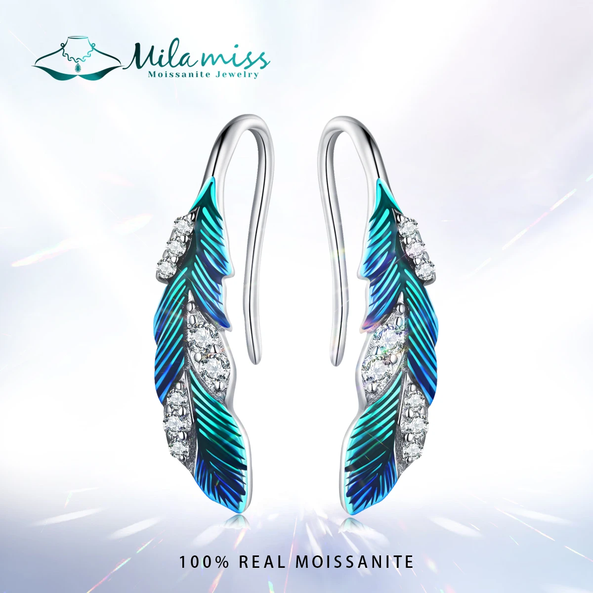 MILAMISS 925 Sterling Silver Blue Feathers Earrings Pave Setting CZ for Women Birthday Gift Chic Dazzling Fine Jewelry
MILAMISS 925 Sterling Silver Blue Feathers Earrings Pave Setting CZ for Women Birthday Gift Chic Dazzling Fine Jewelry