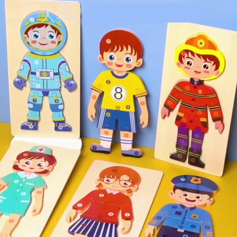 Wooden Puzzle Montessori Toys For Children Cartoon Number Character Career Cognitive Jigsaw Board Game Preschool Educational Toy
Wooden Puzzle Montessori Toys For Children Cartoon Number Character Career Cognitive Jigsaw Board Game Preschool Educational Toy