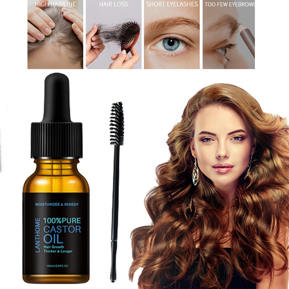 10ml Castor Oil Hair Growth Products Eyelashes Regrowth Essential Oil Eyebrow Enhancer Thicker Treatment Beard Fast Grown Serum
10ml Castor Oil Hair Growth Products Eyelashes Regrowth Essential Oil Eyebrow Enhancer Thicker Treatment Beard Fast Grown Serum