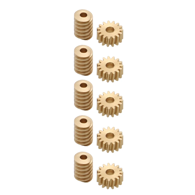 5Set Modulus 0.2 15T Worm Gear Motor Shaft Connector Pinion Brass Reduction Gears Hole Dia 0.8mm/1mm for 1/87 DIY Transmission
5Set Modulus 0.2 15T Worm Gear Motor Shaft Connector Pinion Brass Reduction Gears Hole Dia 0.8mm/1mm for 1/87 DIY Transmission
