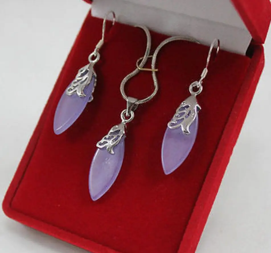 Jewelry Color Purple Pendant Earring sets AAA style 100% Natural Noble Fine jewe
Jewelry Color Purple Pendant Earring sets AAA style 100% Natural Noble Fine jewe