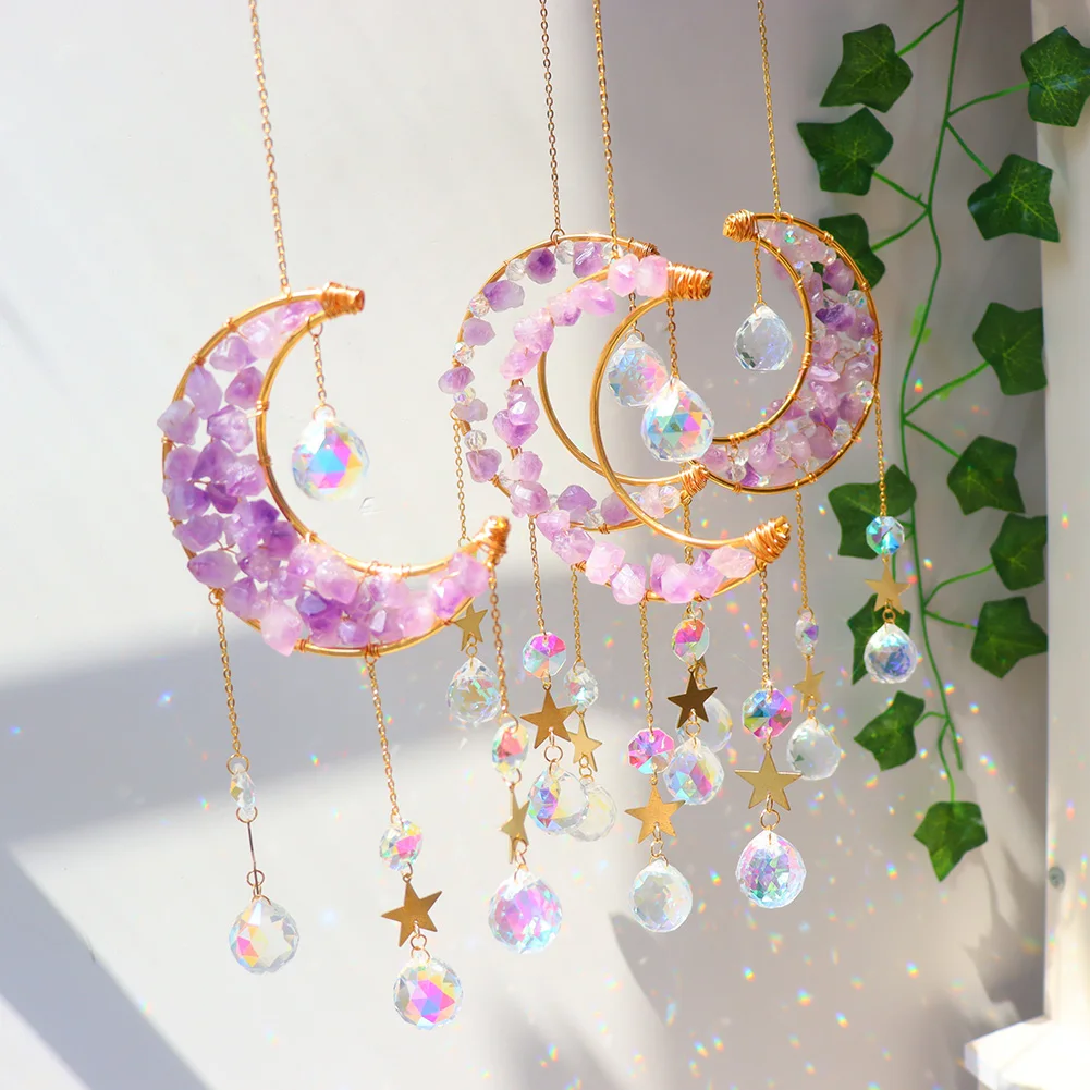 Crystal Wind Chime Star Moon Pendant Sun Catcher Plated Colorful Beads Hanging Drop Garden Window Curtains Chandelier DIY Decor
Crystal Wind Chime Star Moon Pendant Sun Catcher Plated Colorful Beads Hanging Drop Garden Window Curtains Chandelier DIY Decor