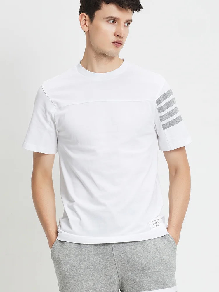 Футболка TB THOM мужская с коротким рукавом, модная Облегающая рубашка из чистого хлопка, в полоску 4 атм., большие размеры, на лето
Футболка TB THOM мужская с коротким рукавом, модная Облегающая рубашка из чистого хлопка, в полоску 4 атм., большие размеры, на лето