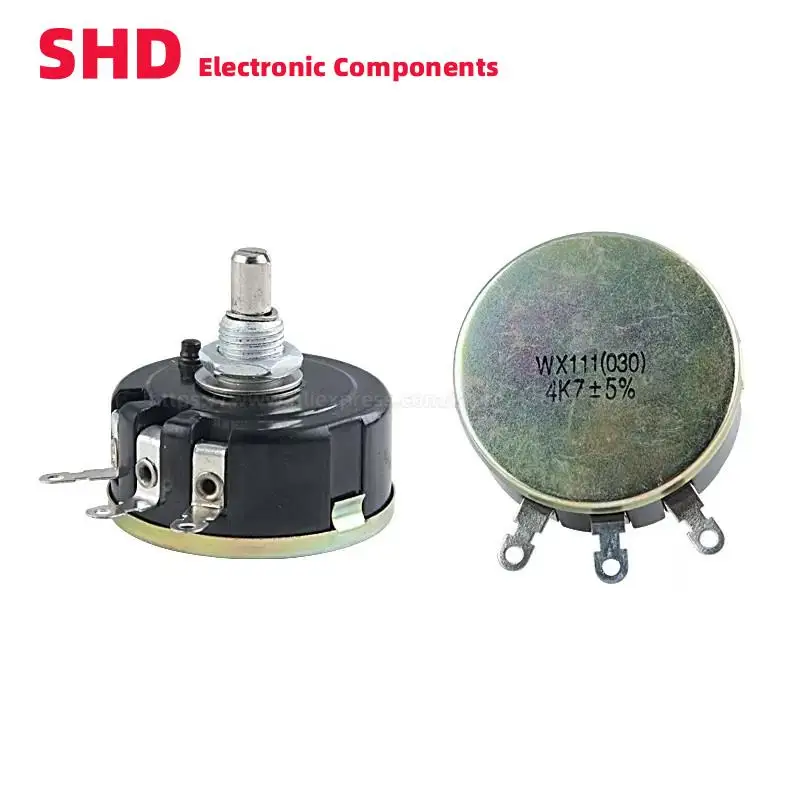 WX030 WX111 3W 1K 1.5K 2.2K 4.4K 10K 22K 47K Ohm Single Loop Wirewound Potentiometer 3 Pin
WX030 WX111 3W 1K 1.5K 2.2K 4.4K 10K 22K 47K Ohm Single Loop Wirewound Potentiometer 3 Pin
