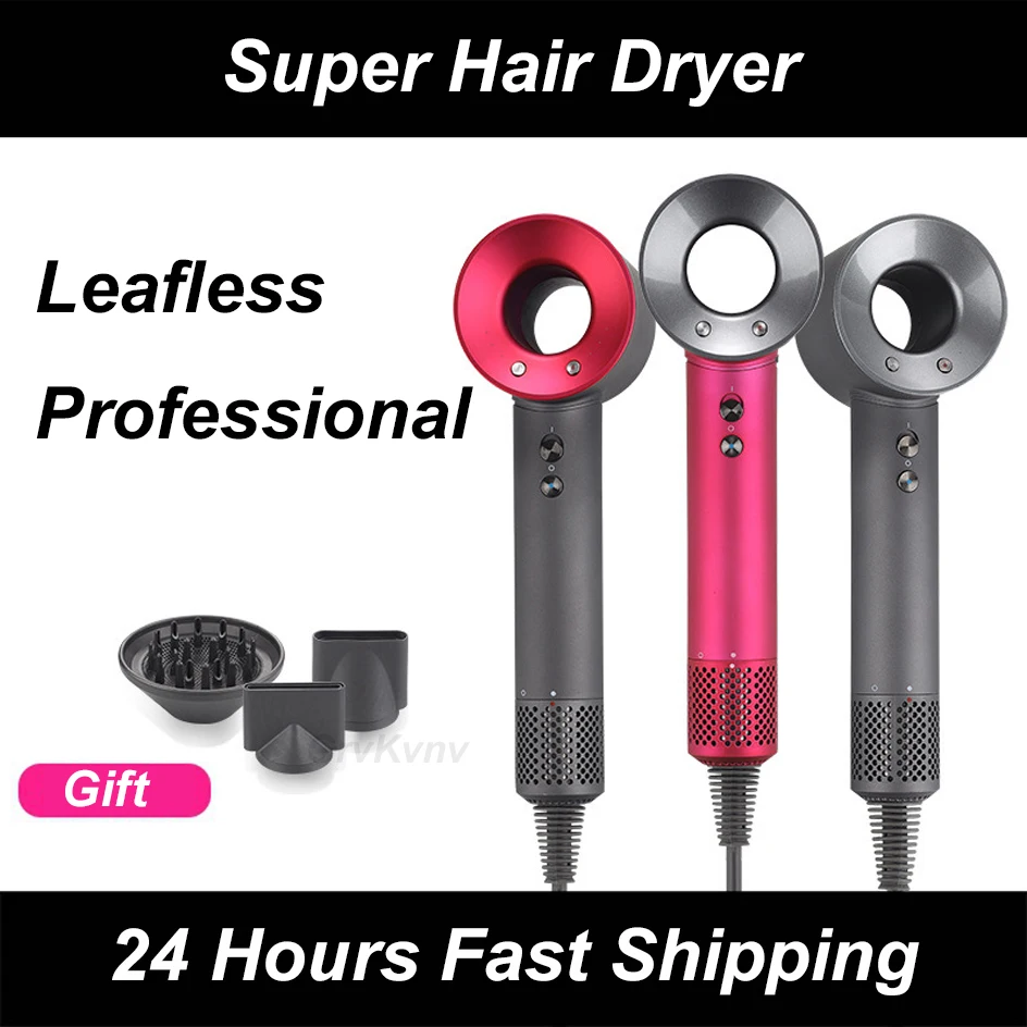 Professional Hair Dryer Leafless Blow Negative Ionic Salon Style Tool Super Travel Premium Men Hairdryer Portable Silent
Professional Hair Dryer Leafless Blow Negative Ionic Salon Style Tool Super Travel Premium Men Hairdryer Portable Silent