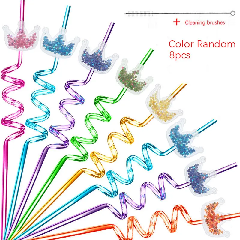 1/4/8pcs 27cm Crown Cartoon Plastic Straws Reusable Eco Drinking Straw Kids Birthday Party Decoration Wedding Supplies 
1/4/8pcs 27cm Crown Cartoon Plastic Straws Reusable Eco Drinking Straw Kids Birthday Party Decoration Wedding Supplies