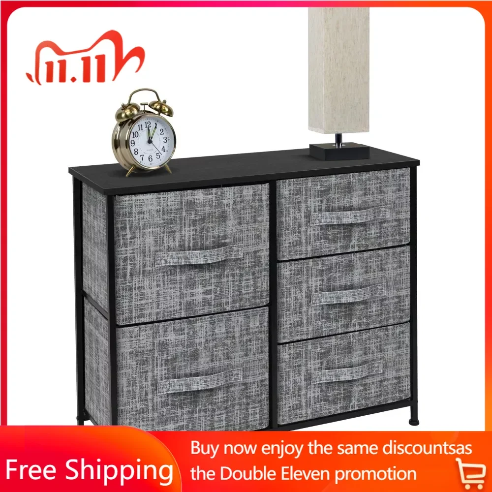 Комод с 5 ящиками-башня для хранения мебели, стальная рама, деревянная поверхность, легко тянуть 
Комод с 5 ящиками-башня для хранения мебели, стальная рама, деревянная поверхность, легко тянуть