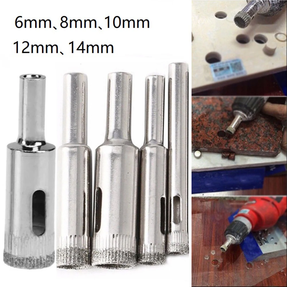 5Pcs/Set Diamond Hole Saw Drill Bit For Drilling Glass Tile Bottles Blocks Jars Fiber Glass Porcelain Brick 6-14mm Cutting
5Pcs/Set Diamond Hole Saw Drill Bit For Drilling Glass Tile Bottles Blocks Jars Fiber Glass Porcelain Brick 6-14mm Cutting
