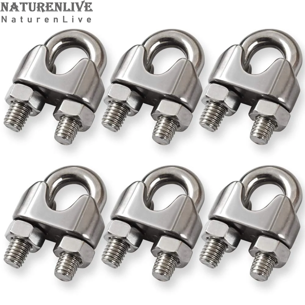 6Pcs Stainless Steel 304 Chuck DIN741 Chuck Wire Rope Rolling Head Fastening Clip Rope Clip U-shaped Chuck 
6Pcs Stainless Steel 304 Chuck DIN741 Chuck Wire Rope Rolling Head Fastening Clip Rope Clip U-shaped Chuck