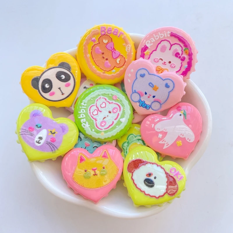 10Pcs Cartoon Animal Rabbit Bear Dog Bottle Wine Cap Resin Figurine Crafts Flatback Ornament Jewelry Making Hairwear Accessories
10Pcs Cartoon Animal Rabbit Bear Dog Bottle Wine Cap Resin Figurine Crafts Flatback Ornament Jewelry Making Hairwear Accessories