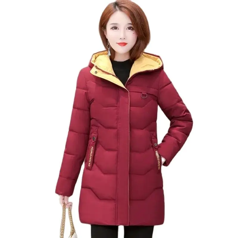 2022 Fashion New Winter Mid-Length Slim Women's Parka Letter Splice Hooded Collar Casual Outwear Female Cotton Padded Coats Tops
2022 Fashion New Winter Mid-Length Slim Women's Parka Letter Splice Hooded Collar Casual Outwear Female Cotton Padded Coats Tops