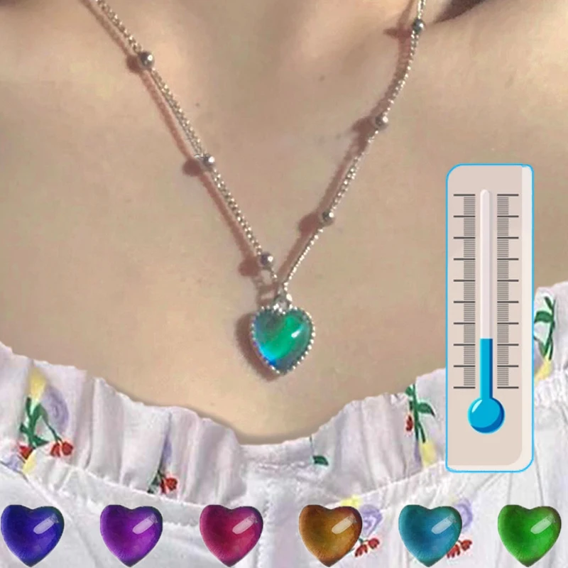 Creative Design Feeling Emotional Sensitive Discoloration Pendant Necklace Stainless Steel Chain Necklace Statement Jewelry Muje
Creative Design Feeling Emotional Sensitive Discoloration Pendant Necklace Stainless Steel Chain Necklace Statement Jewelry Muje