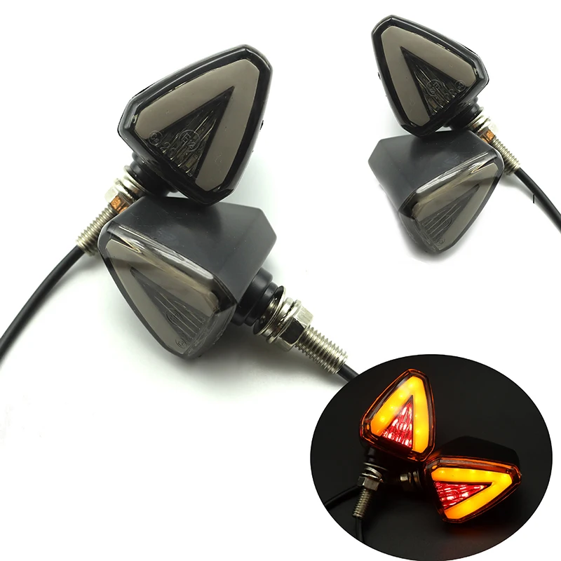 For Scooter Accessories 12V Dual Color Directional Light 2PCS Motorcycle LED Turn Signal Stereo Triangle Lamps Brake Lights
For Scooter Accessories 12V Dual Color Directional Light 2PCS Motorcycle LED Turn Signal Stereo Triangle Lamps Brake Lights