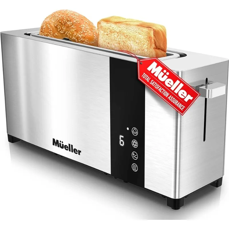 Full Stainless Steel Toaster 2 Slice, Long Extra-Wide Slots with Removable Tray, Cancel/Defrost/Reheat Functions 
Full Stainless Steel Toaster 2 Slice, Long Extra-Wide Slots with Removable Tray, Cancel/Defrost/Reheat Functions