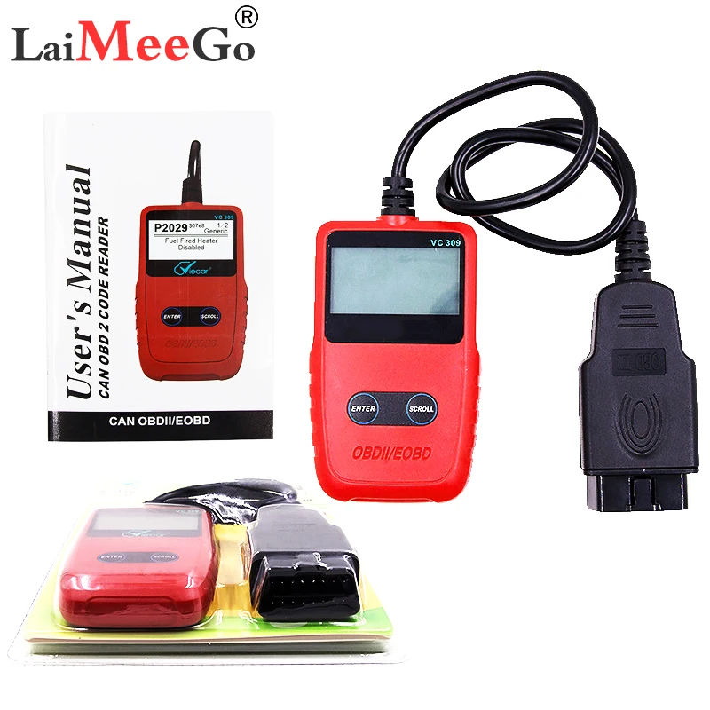 OBD2 сканирующий инструмент Viecar VC309 OBDII/EOBD считыватель кодов работает со всеми совместимыми с OBDII транспортными средствами Поддержка нескольк...
OBD2 сканирующий инструмент Viecar VC309 OBDII/EOBD считыватель кодов работает со всеми совместимыми с OBDII транспортными средствами Поддержка нескольк...