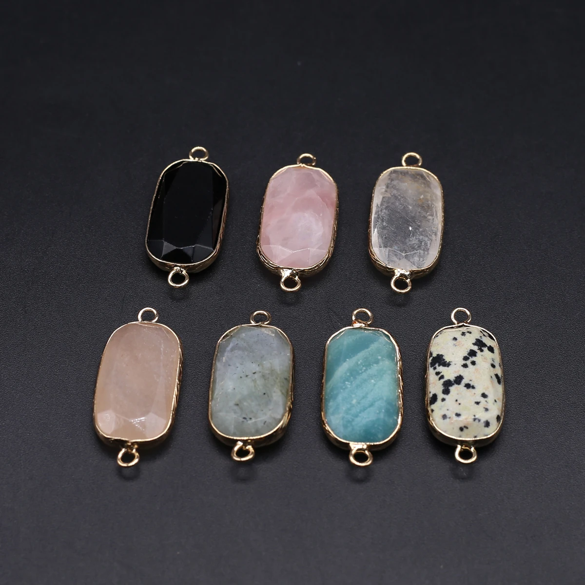 Natural Stone Rose Crystal Black Agate Rectangular Connector Pendant Jewelry Making DIY Necklace Earrings Accessories Gift
Natural Stone Rose Crystal Black Agate Rectangular Connector Pendant Jewelry Making DIY Necklace Earrings Accessories Gift