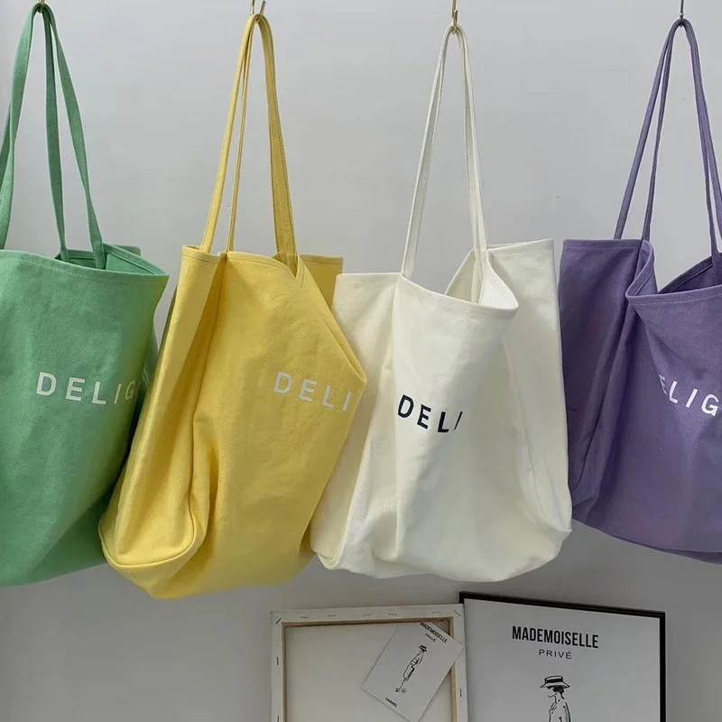 

Модные дамские сумочки, холщовые сумки-тоуты, женские экологически чистые многоразовые сумки на плечо для покупок, Вместительная женская сумка